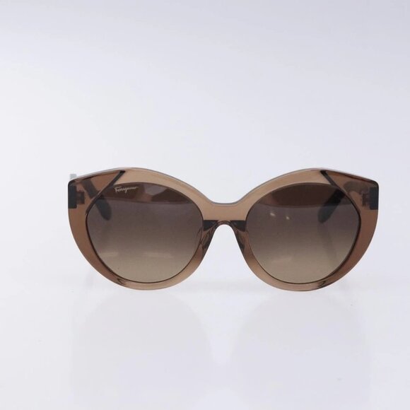 Salvatore Ferragamo Gancini Sunglasses plastic Brown Auth - Picture 3 of 15